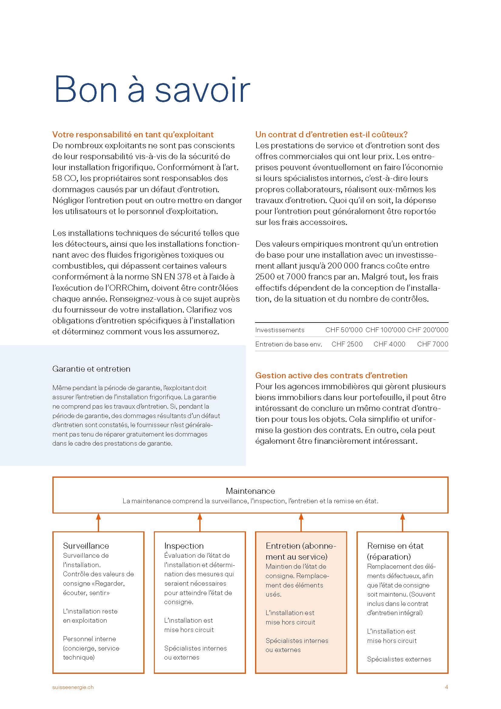 Guide pour lentretien et lénergie OFEN Page 4