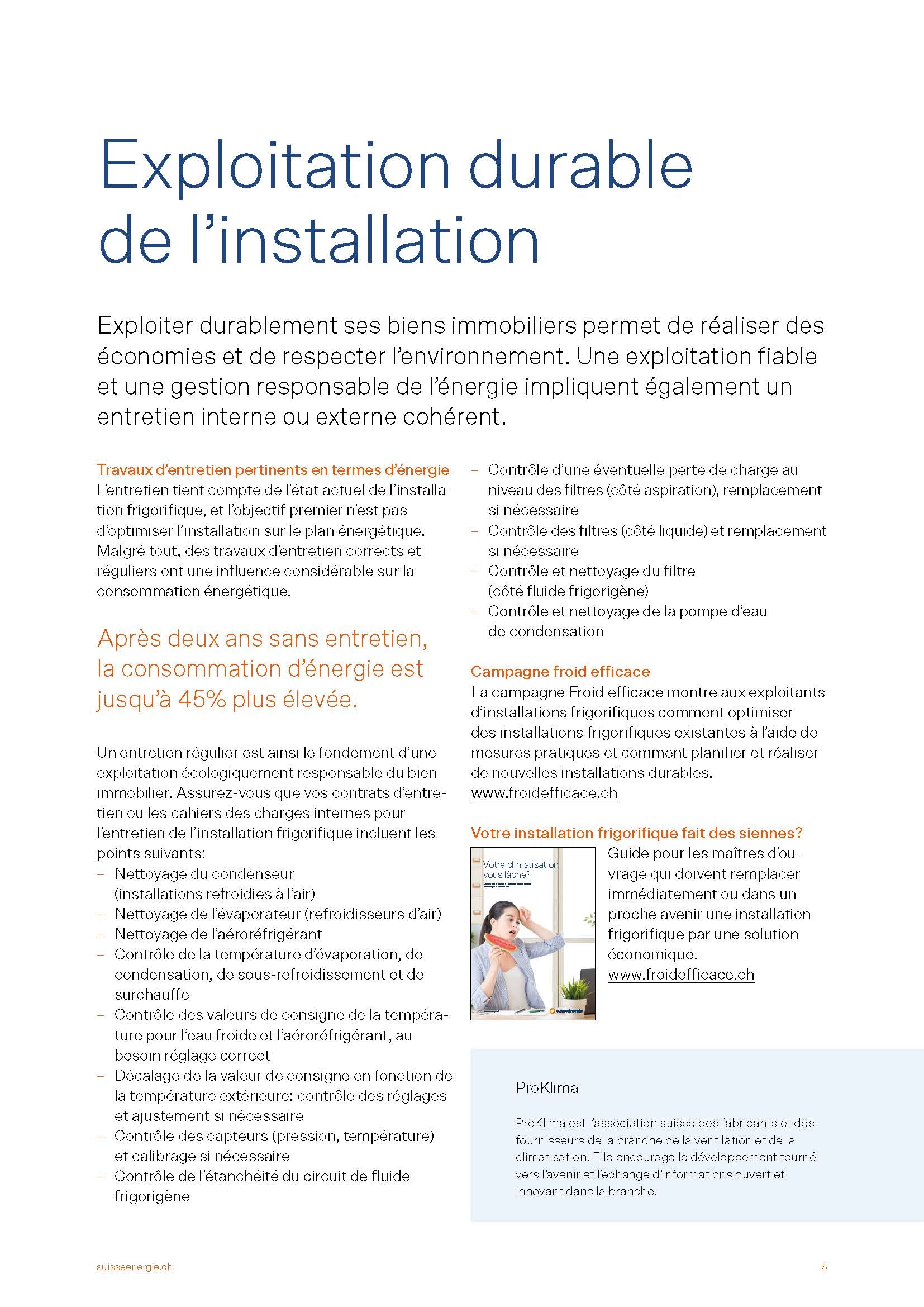 Guide pour lentretien et lénergie OFEN Page 5